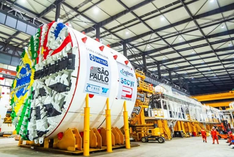 Metrô de São Paulo inicia transporte do maior “Tatuzão” da América Latina para expansão da Linha 2-Verde